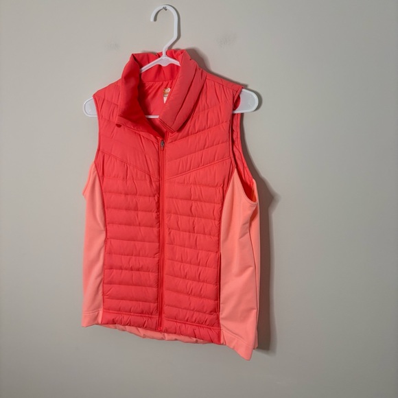 Lucy Coral and Pink Quilted Vest - Picture 2 of 10